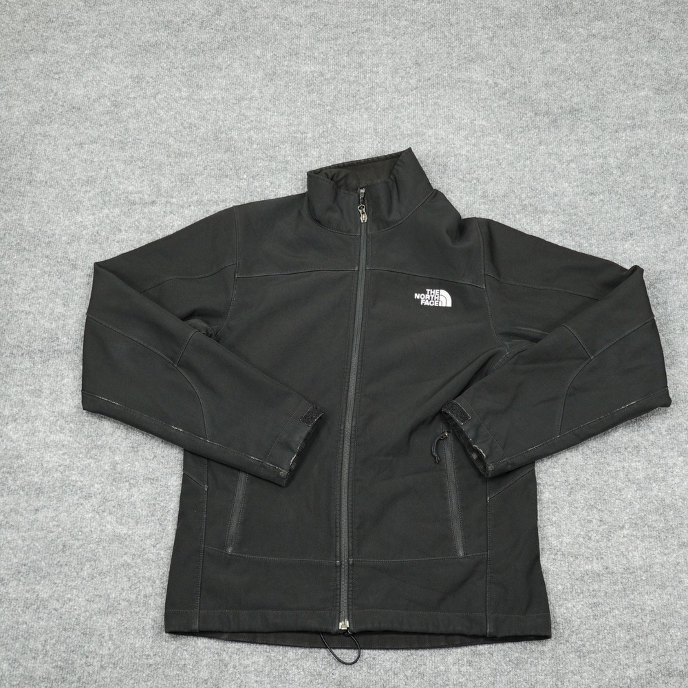 The North Face Jacket Mens Small Black Apex Bionic Softshell Fleece Lined Zip
